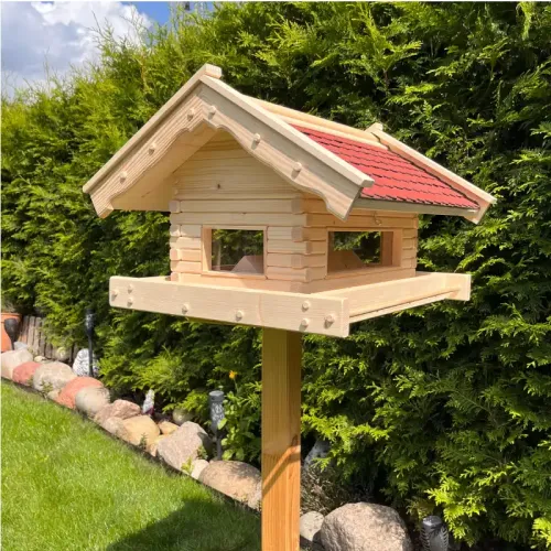 Preview: Vogelhaus Harry von links mit Rieselhilfe